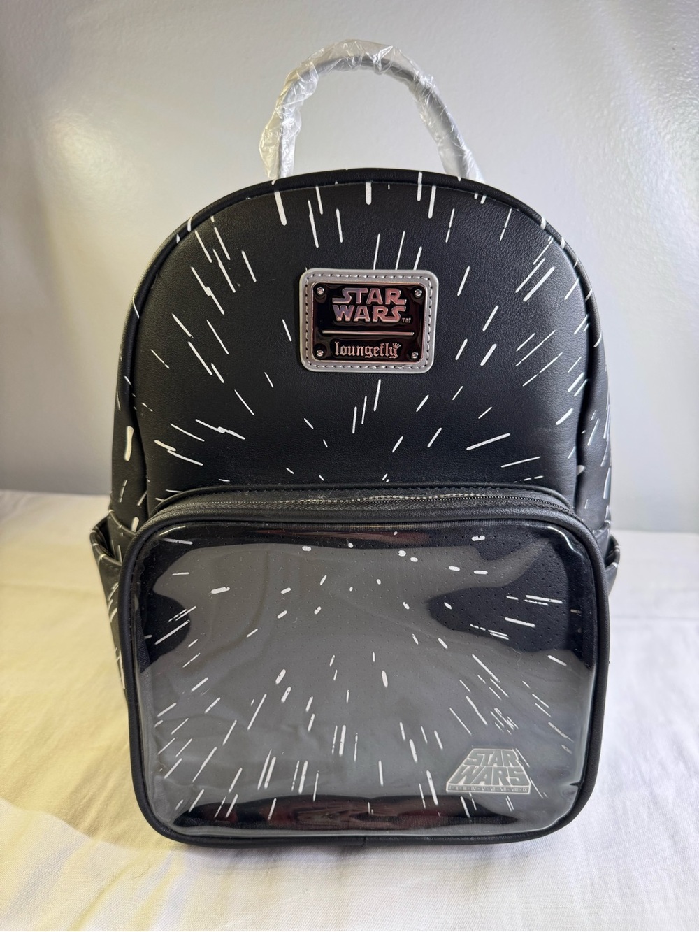 Loungefly Star Wars Black Mini Backpack with White Starburst